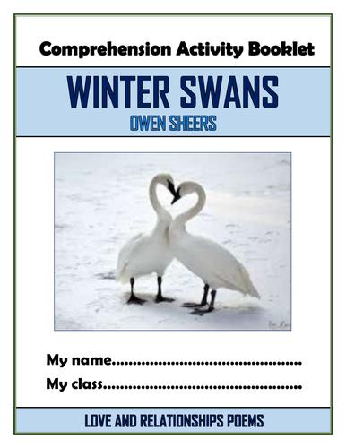 Winter Swans - Owen Sheers - Comprehension Activities Booklet!