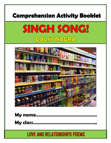 Singh Song! Daljit Nagra - Comprehension Activities Booklet