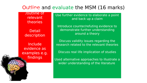 Memory models revision (Multi store memory model and working memory model)