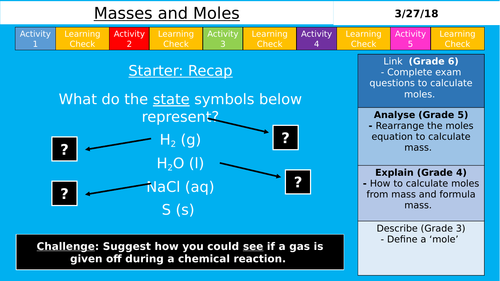NEW AQA GCSE (9-1) - Masses and Moles (Quantitative Chemistry)