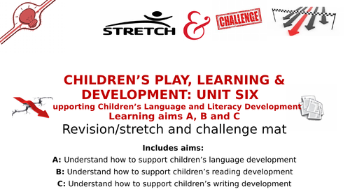 Btec First CPLD: Unit six: Supporting Children's Language and Literacy Development: Activity Mat