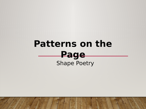 Shape Poetry Presentation and Poem template