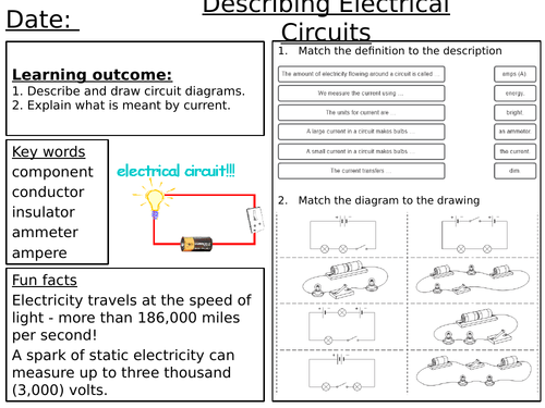 Electricity Worksheets | Teaching Resources