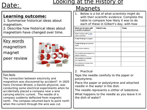 Magnets and electromagnets deals worksheet