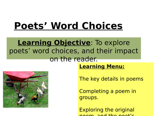 Poets' word choices