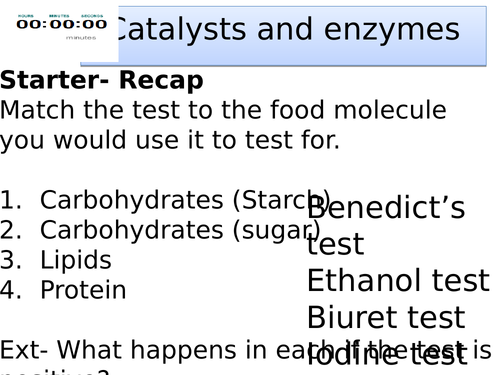 Topic 2 Enzyme required practical AQA trilogy