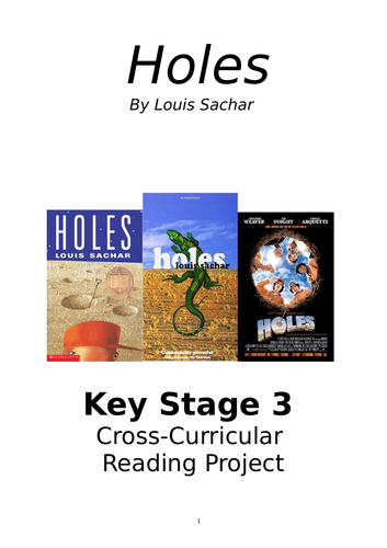 Holes by Louis Sachar Cross-curricular Project