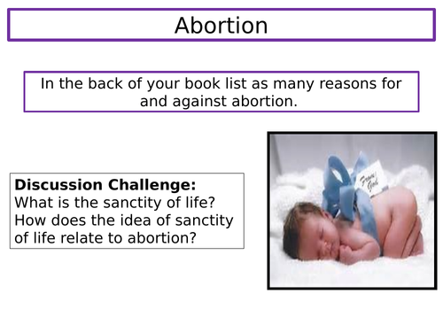 Muslim & Christian responses to abortion