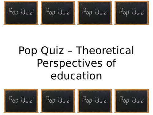 Revision - Sociology - Theoretical Approaches