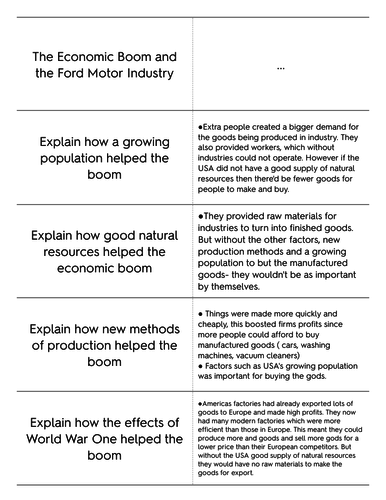 THE ECONOMIC BOOM