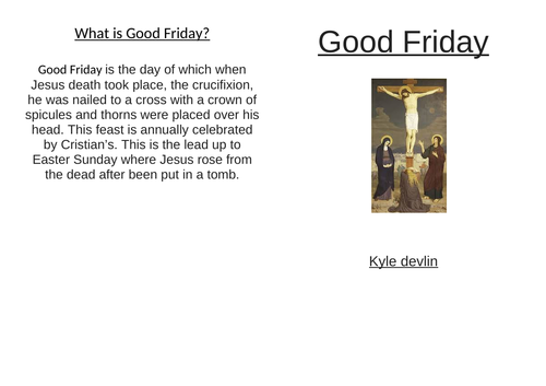 Good friday leaflet