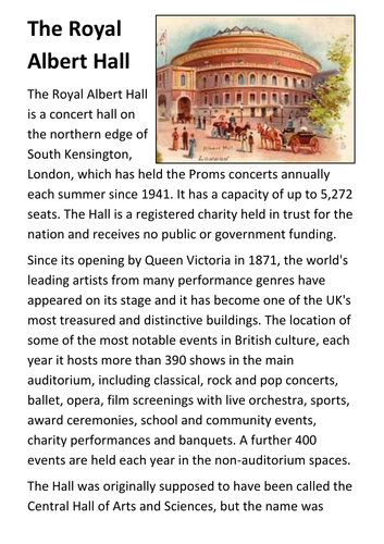 The Royal Albert Hall Handout