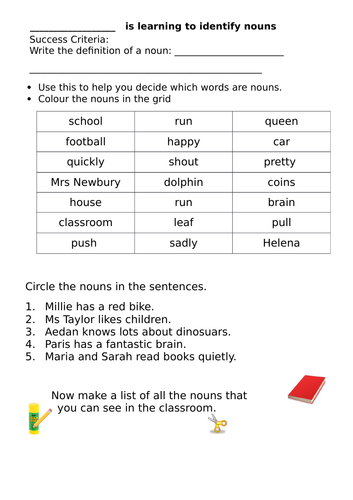 Identifying Nouns 