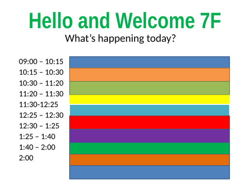 Form Tutor Introduction Day - Activities