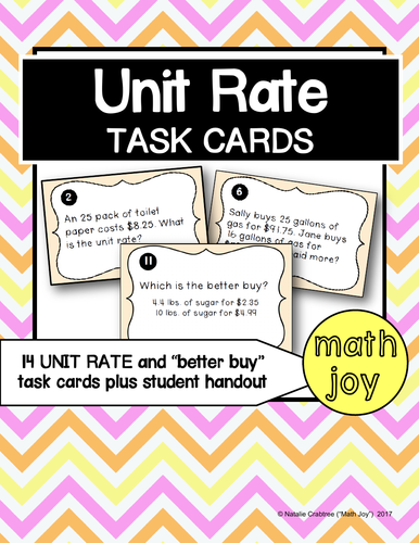 Unit Rate Task Cards