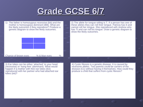 Genetic Crosses Differentiated