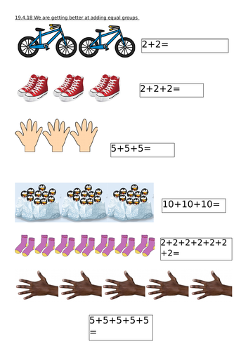 Multiplication by repeated addition