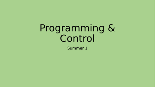 Programming and Control PowerPoint
