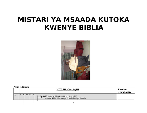 MISTARI YA MSAADA KATIKA BIBLIA