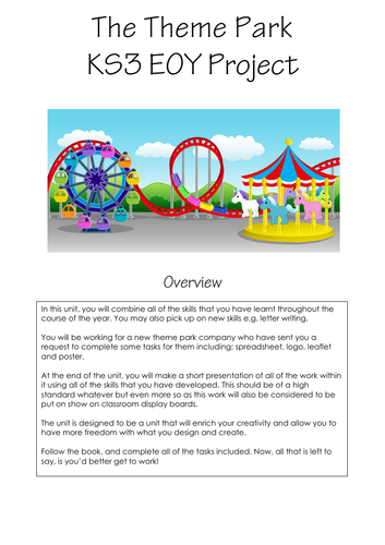 Theme Park Project Booklet