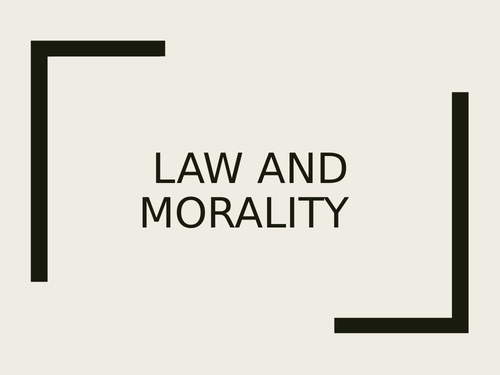 Law and Morality