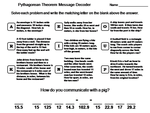 pythagorean theorem word problems