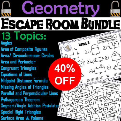 Geometry Escape Room Bundle
