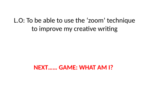 Improving creative writing description GCSE