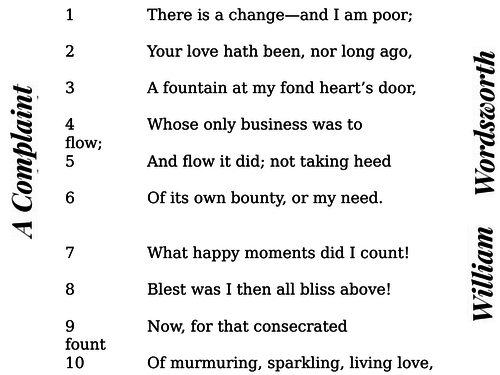 A Complaint - William Wordsworth: Mega lesson! Poetry GCSE