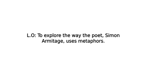 Manhunt by Simon Armitage - Mega Poetry lesson on metaphors