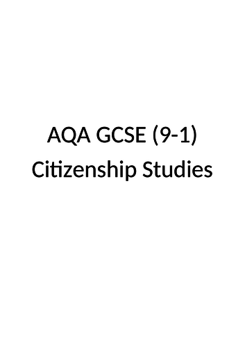 AQA Citizenship GCSE Life in Modern Britain Revision Guide