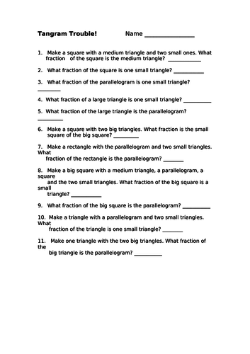 Tangram activities