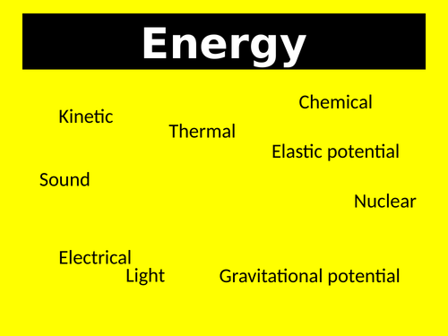 Energy types and transfer