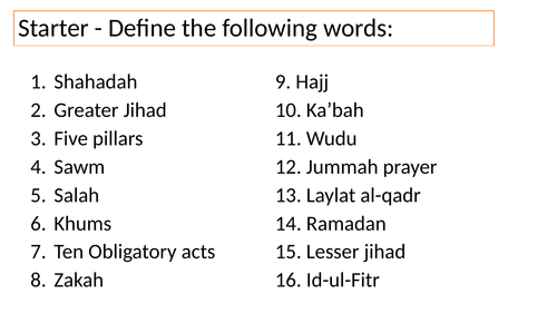 EDEXCEL SPEC B Religious Studies (9-1), Islam: Peace and Conflict