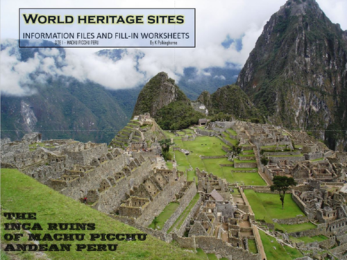MACHU PICCHU -INCA RUINS IN THE HIGH ANDES OF PERU - WORLD HERITAGE  SITE PART 1