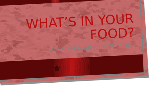 Author's Bias: What's In Your Food