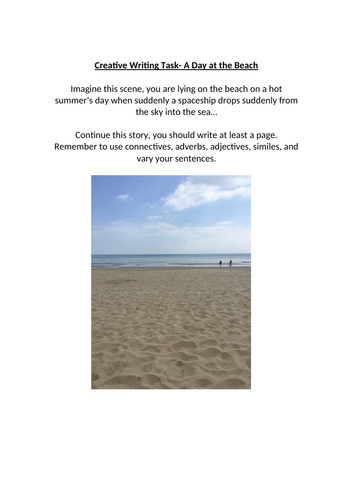 Creative writing task KS2 with picture stimulus