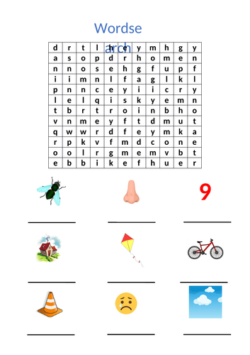First Level Wordsearch