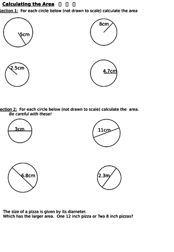 area-of-circle-worksheet-teaching-resources