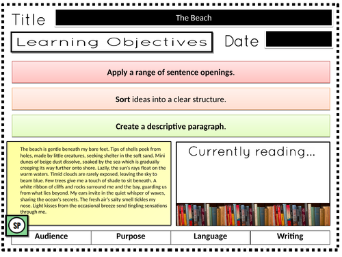 Descriptive Writing Examples Gcse Beach