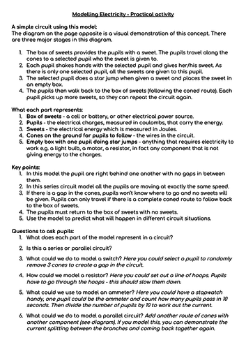 KS3 Modelling Electricity