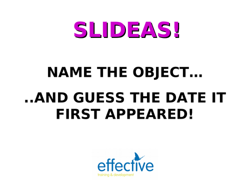 Slideas: object name and date