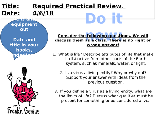 AQA Trilogy Required Practical Review Food Tests