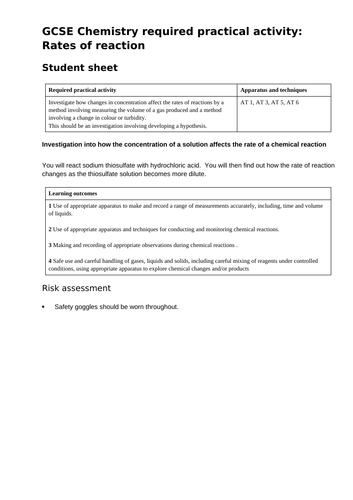 AQA Required practical on the disappearing cross