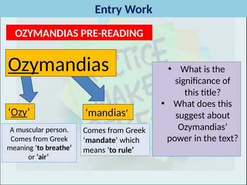 'Ozymandias' and 'Macbeth' revision