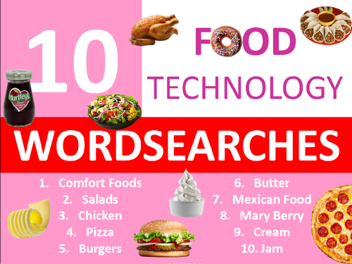 10 x Food Technology Wordsearches #13 Keyword Starters Settlers Wordsearch Cover