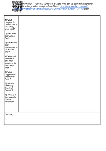 AMERICAN WEST FLIPPED LEARNING 7: What can we learn from the Donner Party about westward migration?