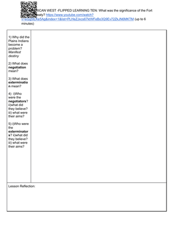 AMERICAN WEST FLIPPED LEARNING 10: What was the significance of the Fort Laramie Treaty?