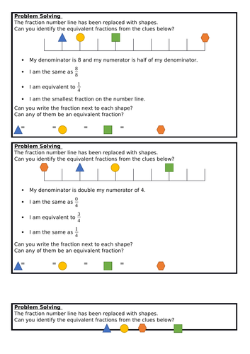Equivalent Fractions (2), Summer Block 1, Year 3