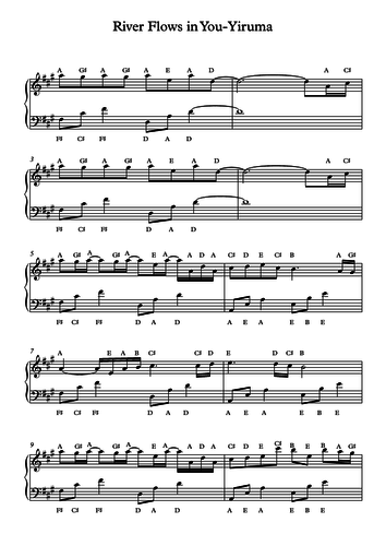 For River Piano Sheet Music Best Music Sheet